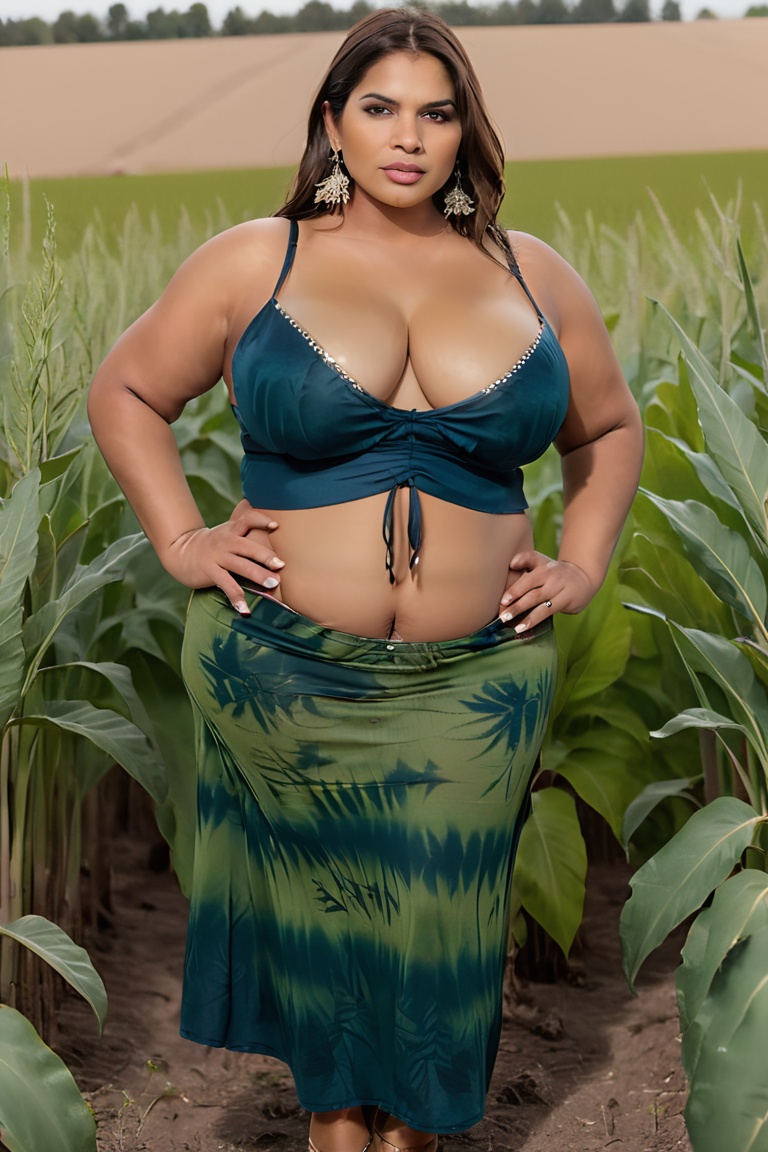 film still,  front view,  cute indian bbw looking at camera on Tensor.Art