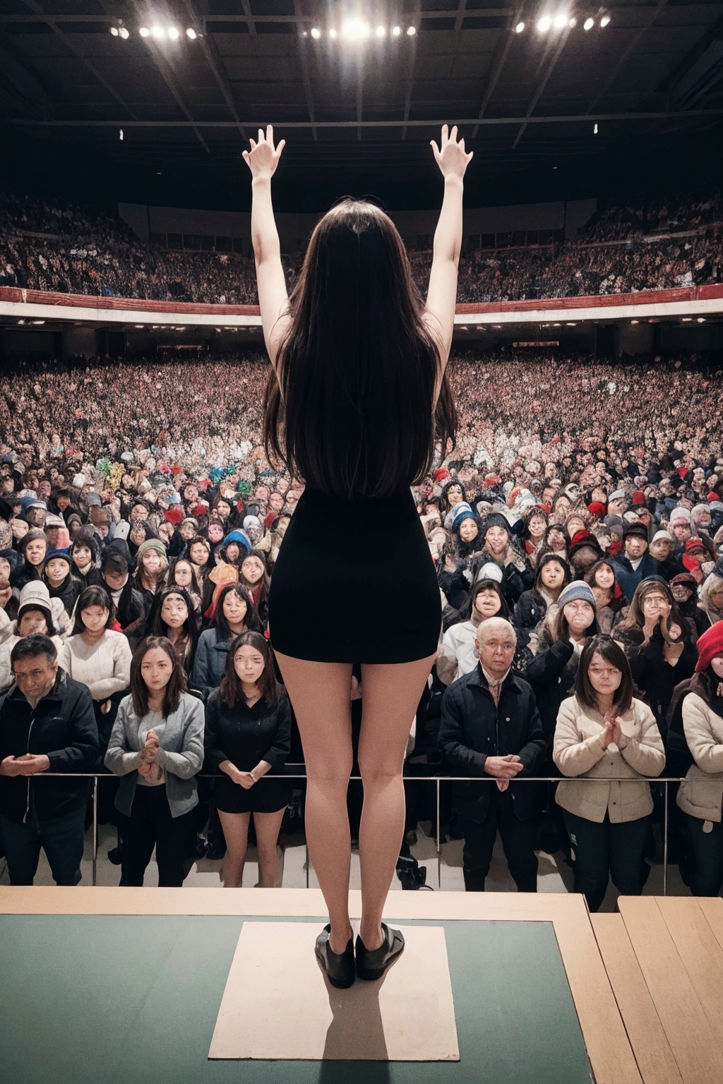 1girl,  full body,  standing at podium on Tensor.Art
