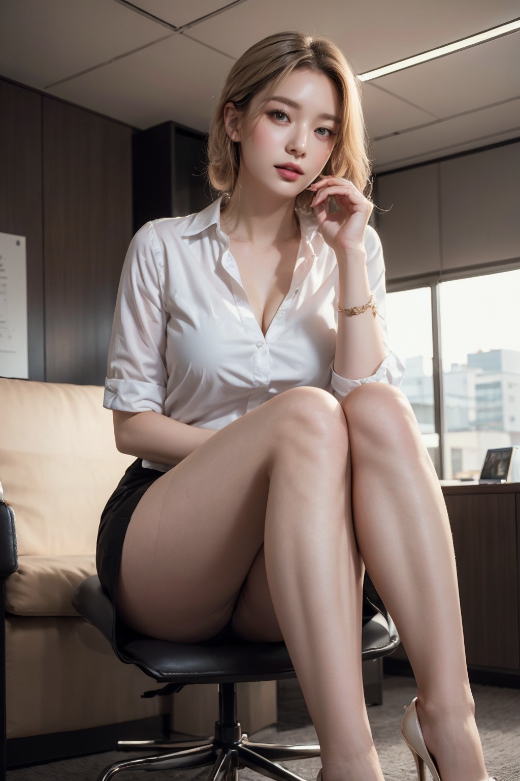lifelike rendering,  upper body portrait,  office on Tensor.Art