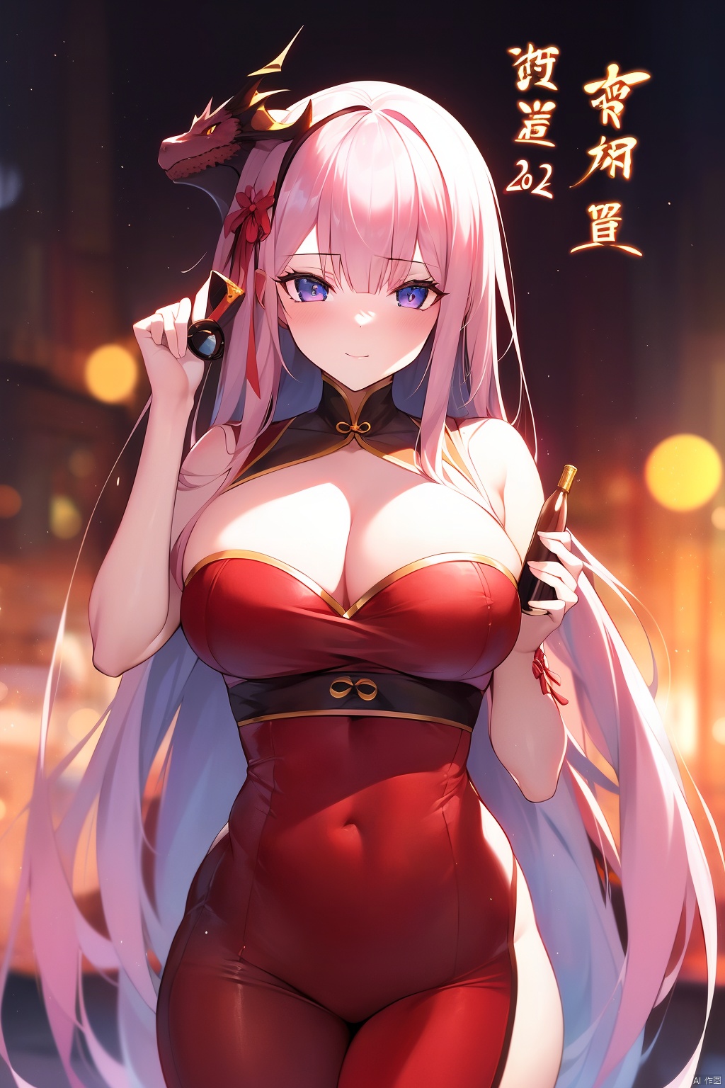  (Dragon Year,2024 Year, two zero two four New Year,1girl, Dragon, Oriental Dragon, )