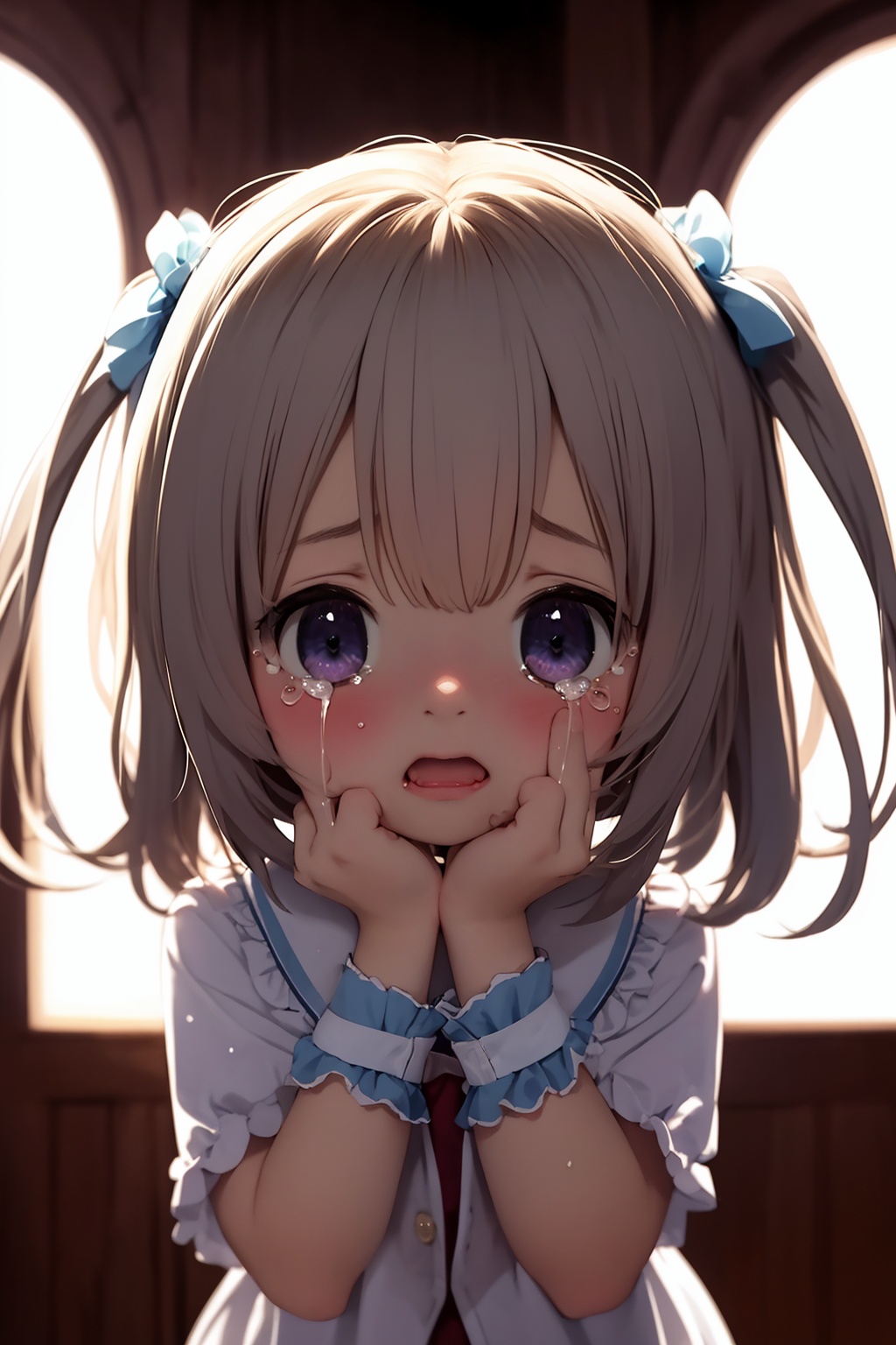 loli,1girl,dramatic lighting,cry,tears,