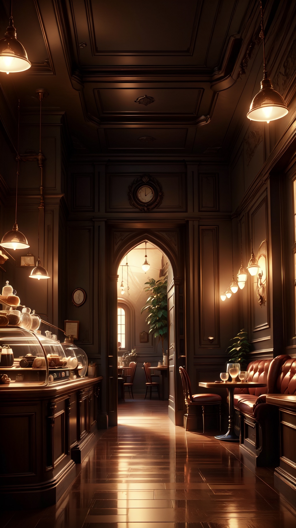 inside of a warmly lit coffee shop,  masterpiece,  8k by Caption Master on Tensor.Art