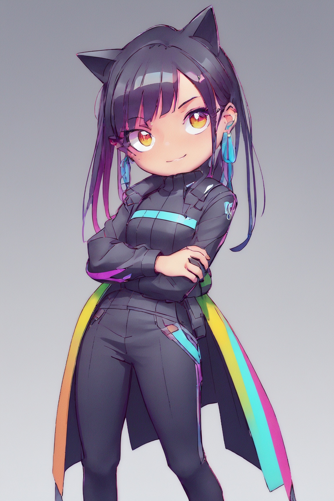 Cyber punk girl,  fantasy world,  dark background on Tensor.Art