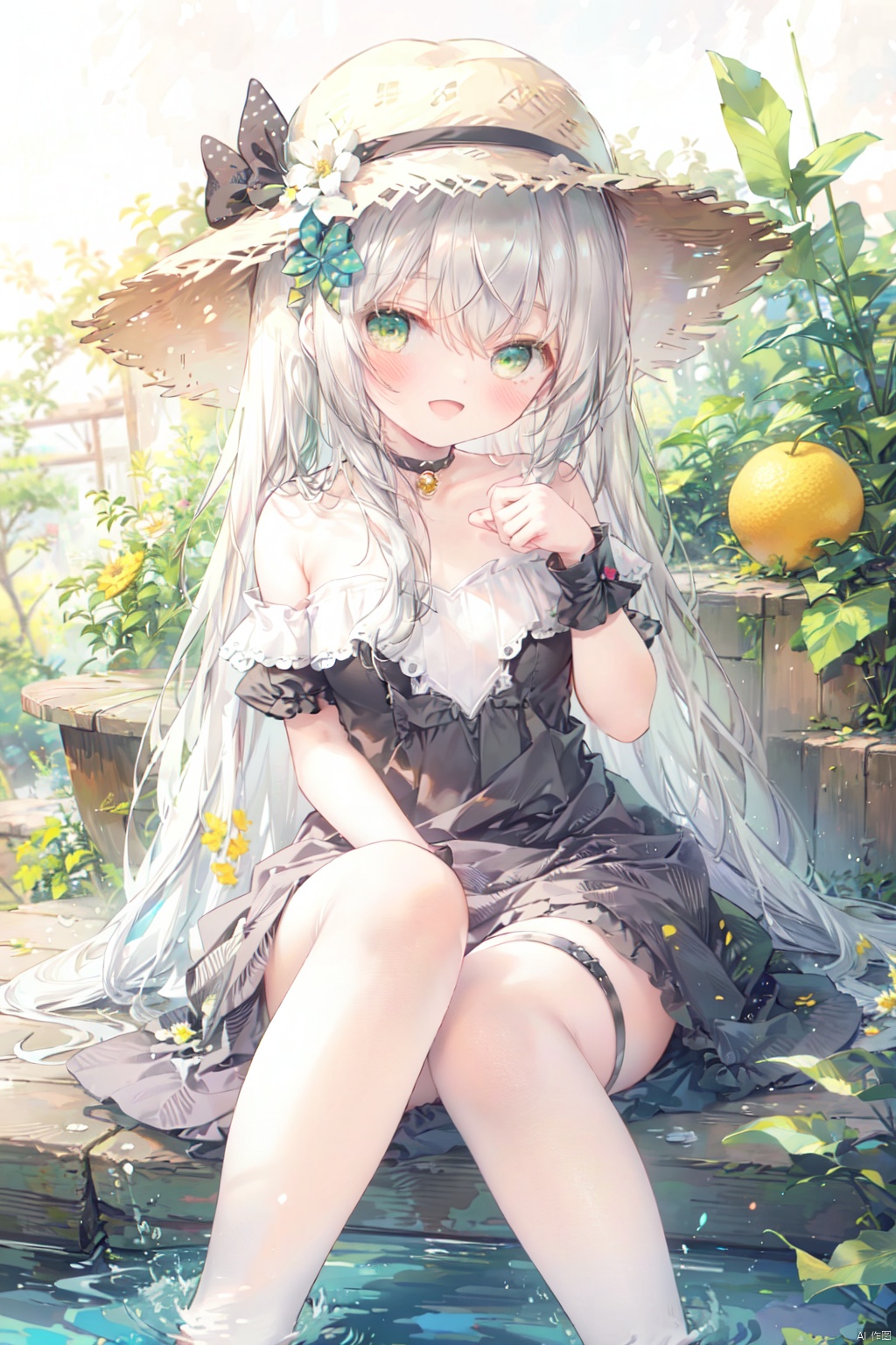 1girl,  solo,  flower on Tensor.Art