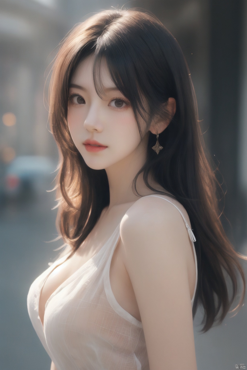  1girl,1girl,looking at viewer,RAW photo,photorealistic:1.37,realistic,highly detailed CG unified 8K wallpapers,thick body:1.1,straight from front,HQ skin:1.8,shiny skin,8k uhd,Fujifilm XT3,professional lighting:1.6,Immaculate skin,jujingyi,Cowboy lens,Upper body,soft lighting,film grain,high quality,white dress,bra,big boobs,white_skin,film sense,grainy,, pld