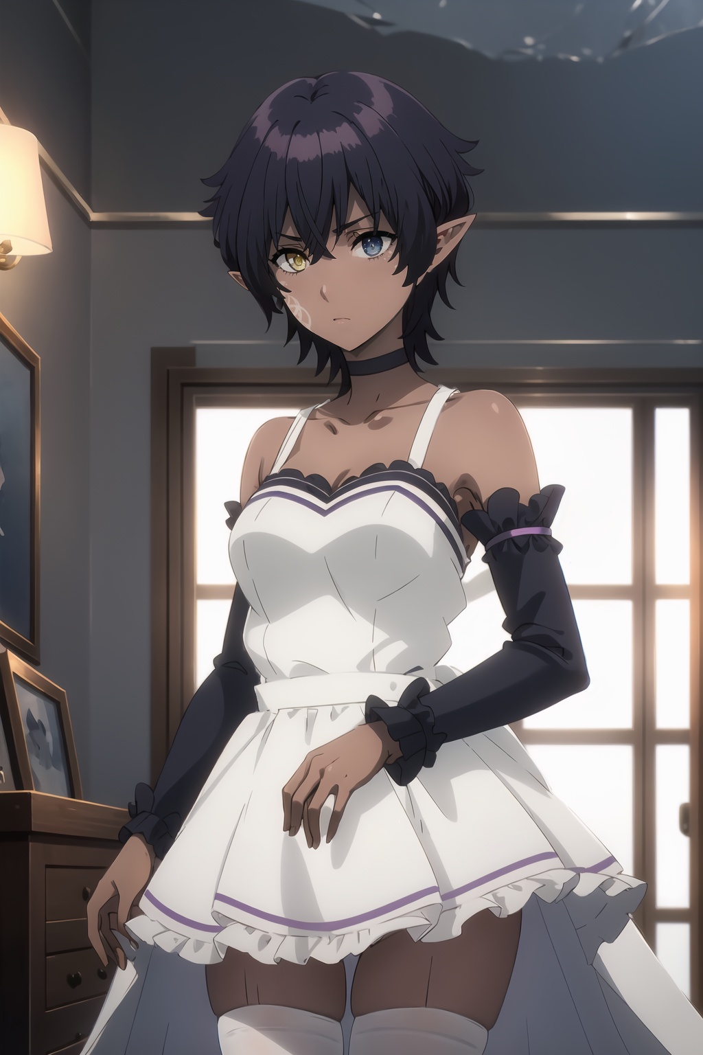 Omegadef,  short hair,  purple hair on Tensor.Art