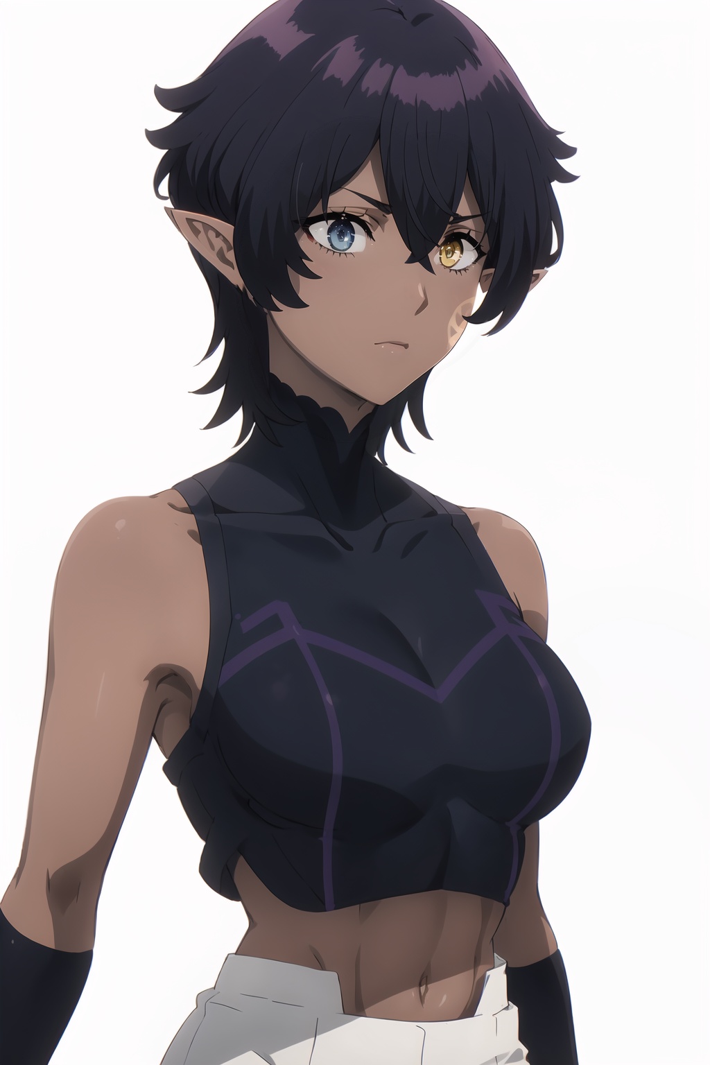 Omegadef,  short hair,  purple hair on Tensor.Art