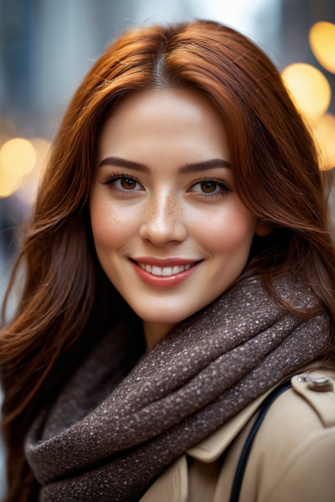 Capture a striking photograph featuring a (Lush Girlfriend) who is also a (Tax collector),  showcasing her warmth with a (...