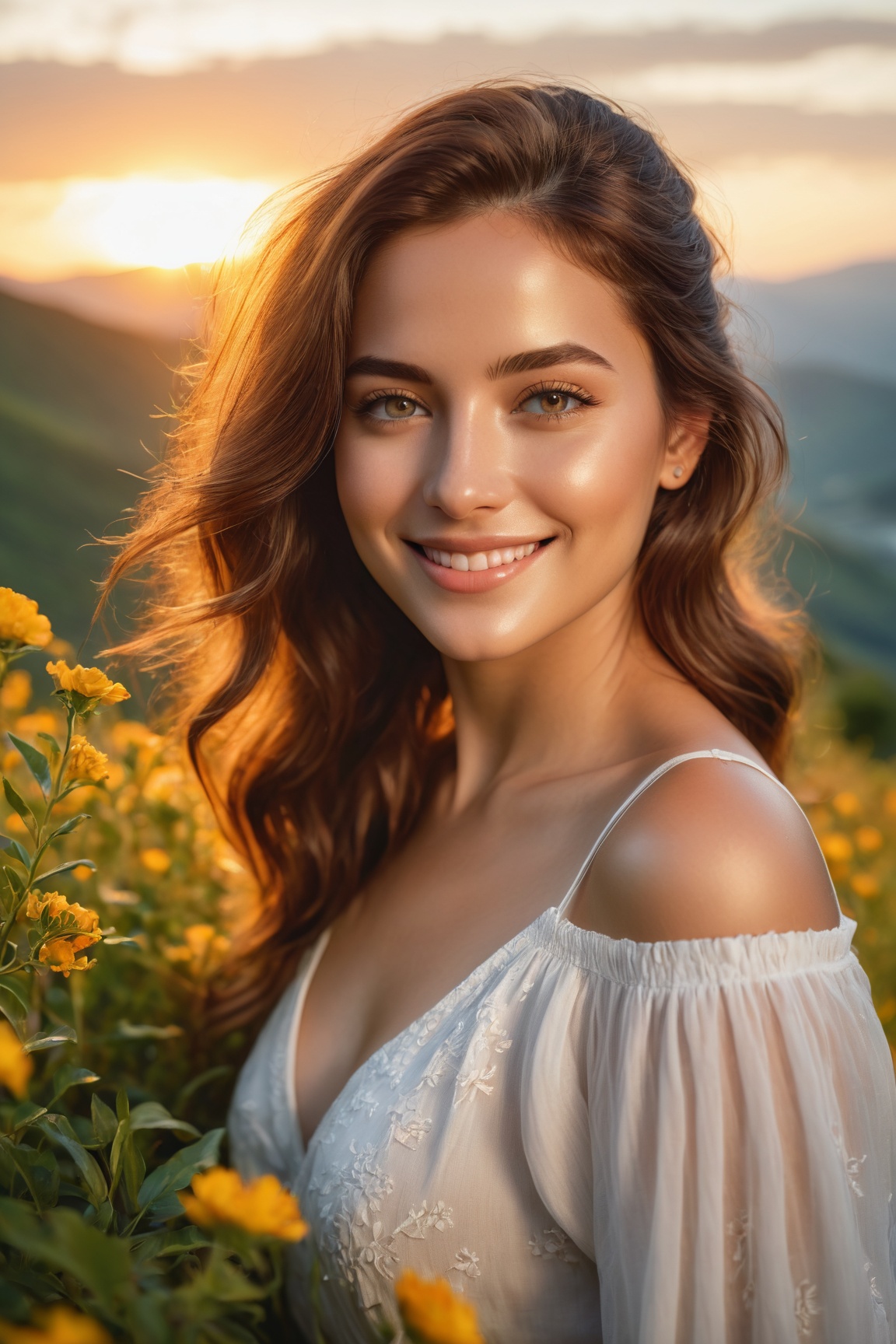 photorealistic,  ultra-detailed,  vibrant photography of a woman in nature on Tensor.Art