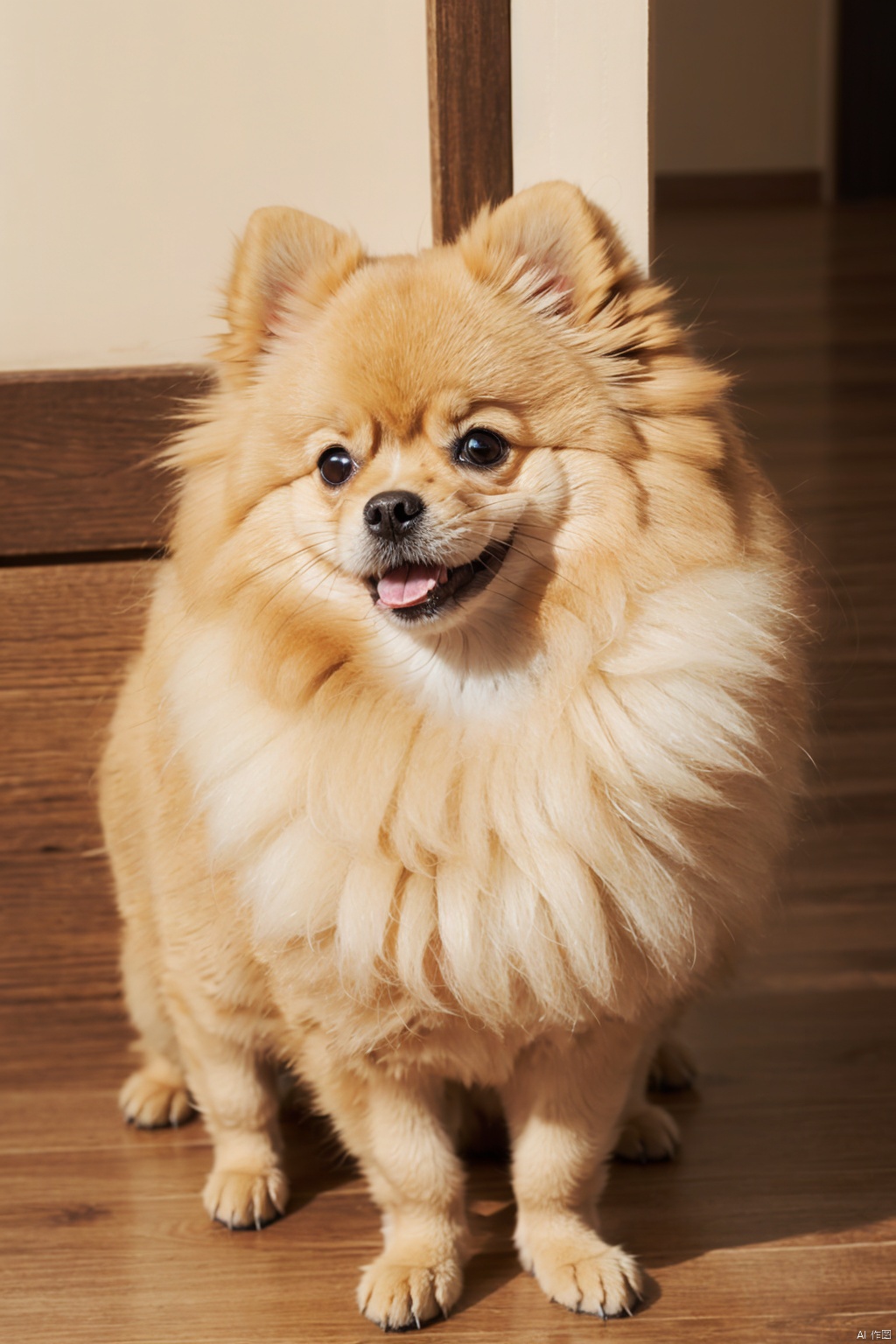  absurdres,absurdres,realistic,(full_shot:1.8), solo, Dog_pomeranian