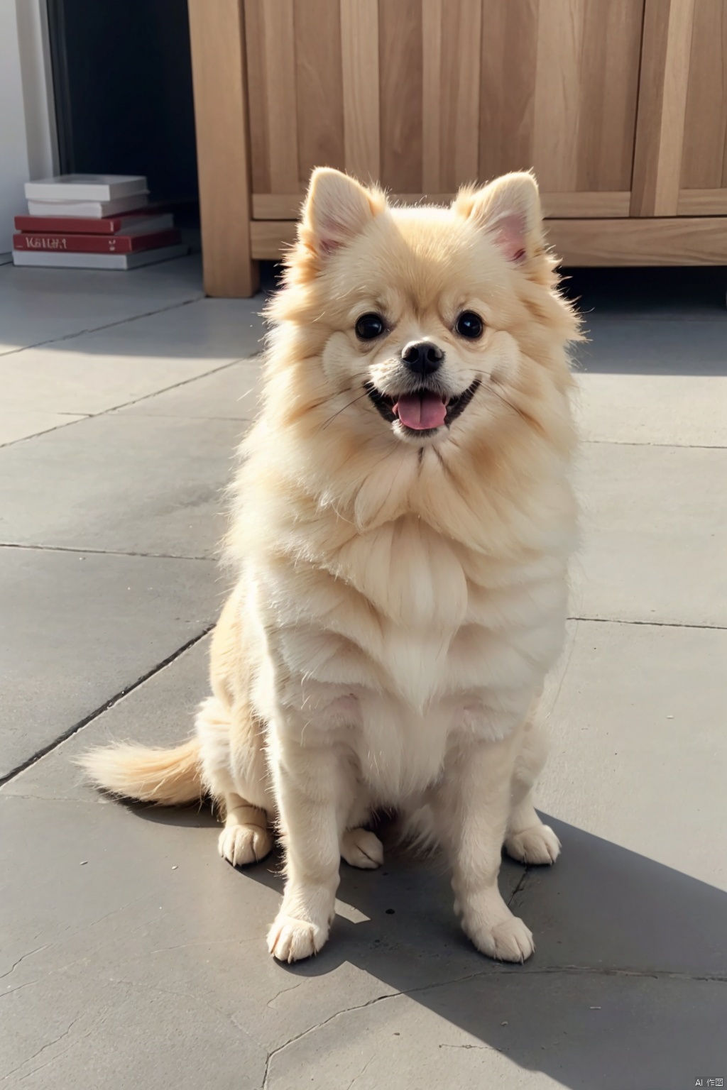  absurdres,absurdres,realistic,(full_shot:1.8), solo, Dog_pomeranian