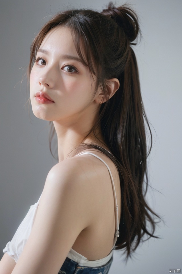 best quality, masterpiece, ultra high res,1girl, looking at viewer,pure color background,
best quality, masterpiece, ultra high res, looking at viewer, simple background, studio, side light, makeup portrait
