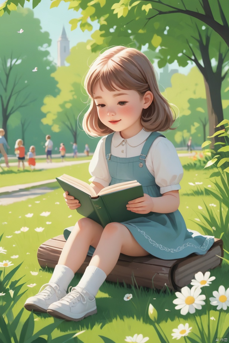 flat Illustrations,

A Cute Little Girl is Enjoying the Spring Greenery in the Park,hildren’s Picture Book Illustrations, Nordic Style, , Bright and Colorful Colors, Lovely Narrative, Rich and Colorful Content, High Definition, 8K., colorful
