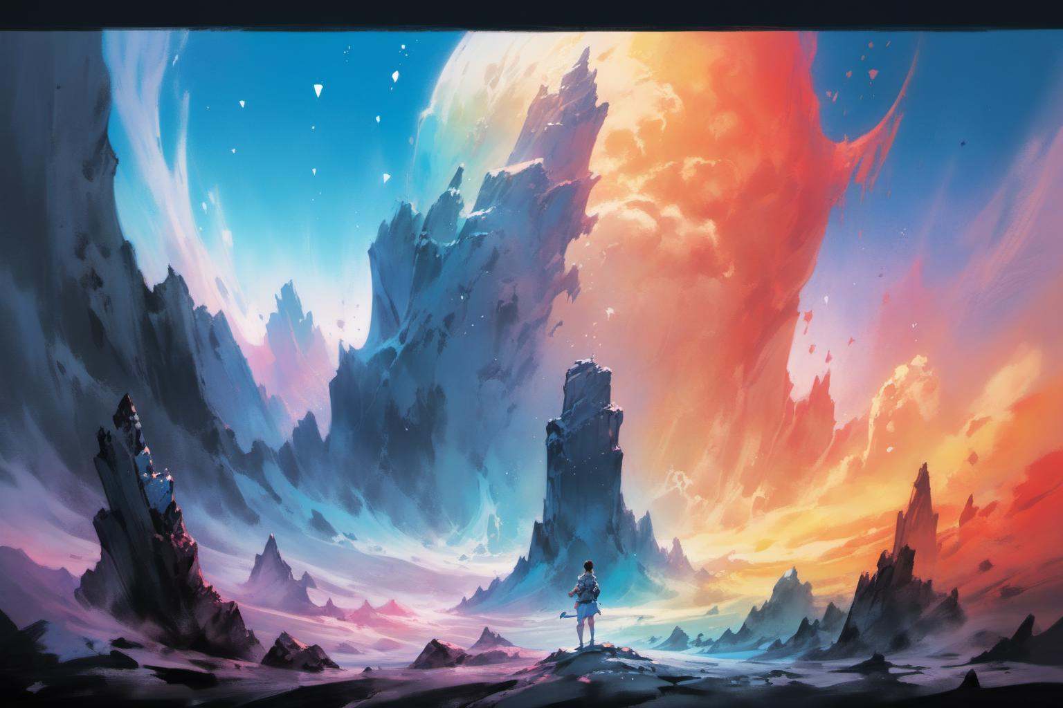 masterpiece,  painted world,  colorful splashes on Tensor.Art