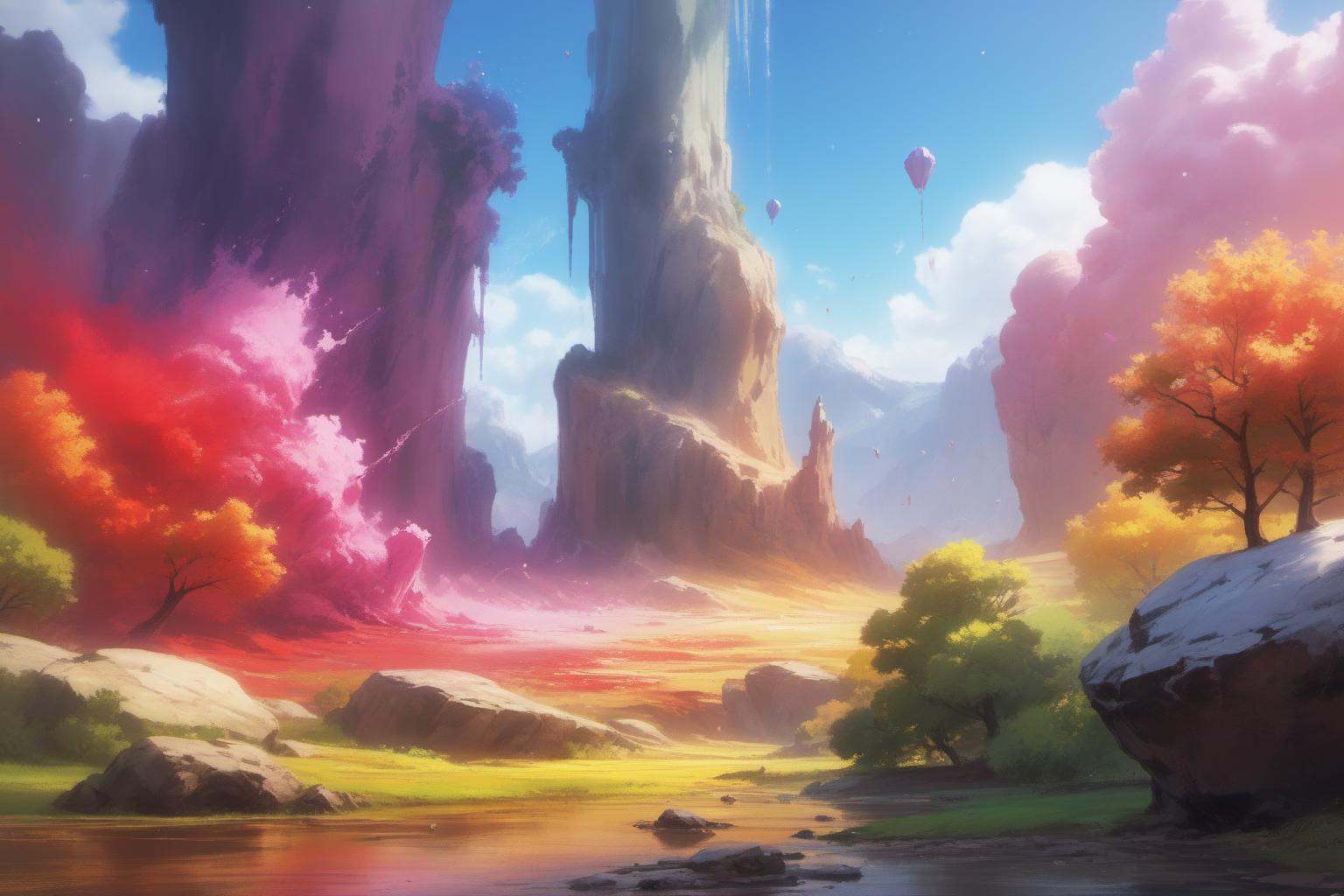 masterpiece,  painted world,  colorful splashes on Tensor.Art