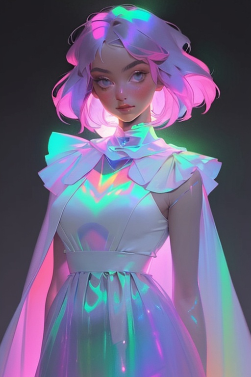 hologram skirt,  portrait,  bioluminescent liquid on Tensor.Art