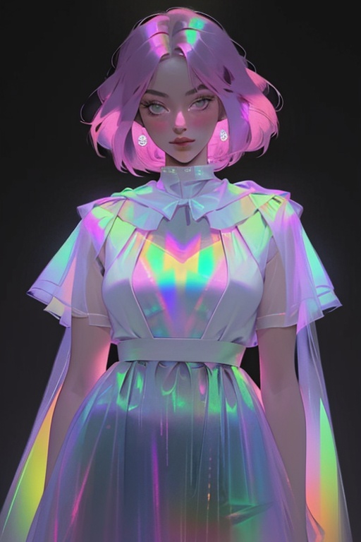 hologram skirt,  portrait,  bioluminescent liquid on Tensor.Art