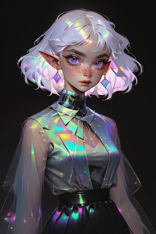 hologram skirt,  portrait,  bioluminescent liquid on Tensor.Art