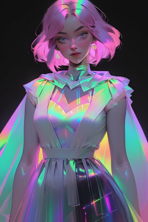 hologram skirt,  portrait,  bioluminescent liquid on Tensor.Art