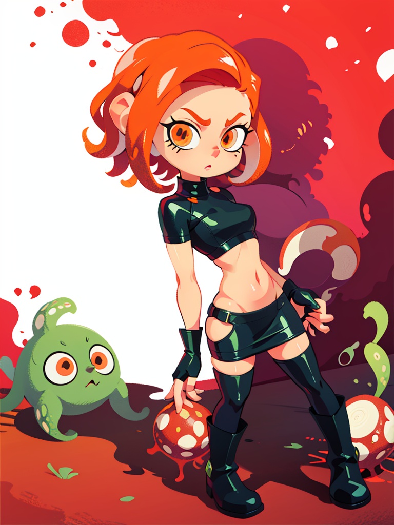 agent_8,  tentacle hair,  octarian on Tensor.Art