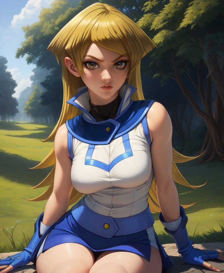 Alexis,  blonde hair,  brown eyes on Tensor.Art