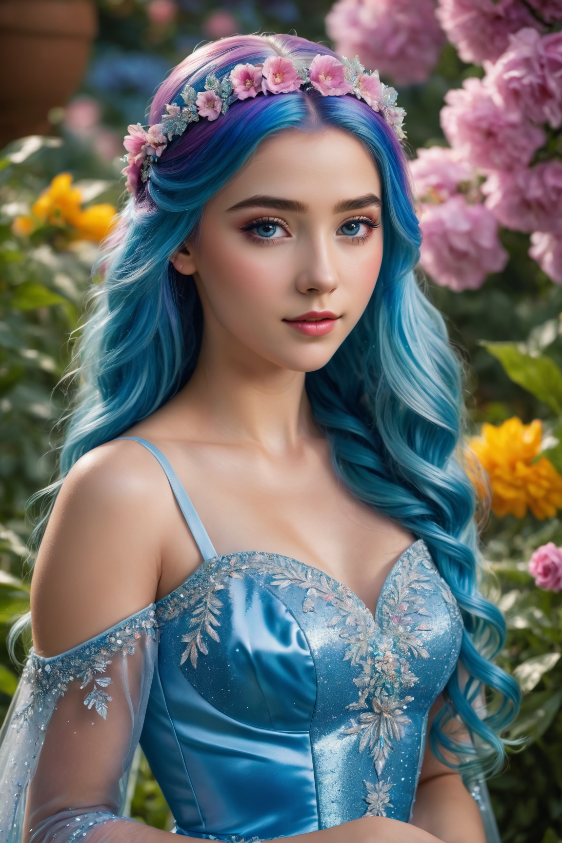ultra-detailed,  portrait,  Frozen princess on Tensor.Art