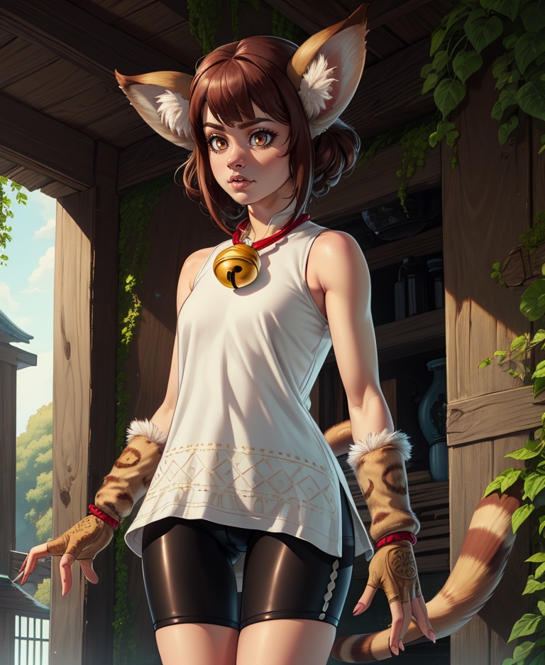 Xiao,  long animal ears,  short brown hair on Tensor.Art