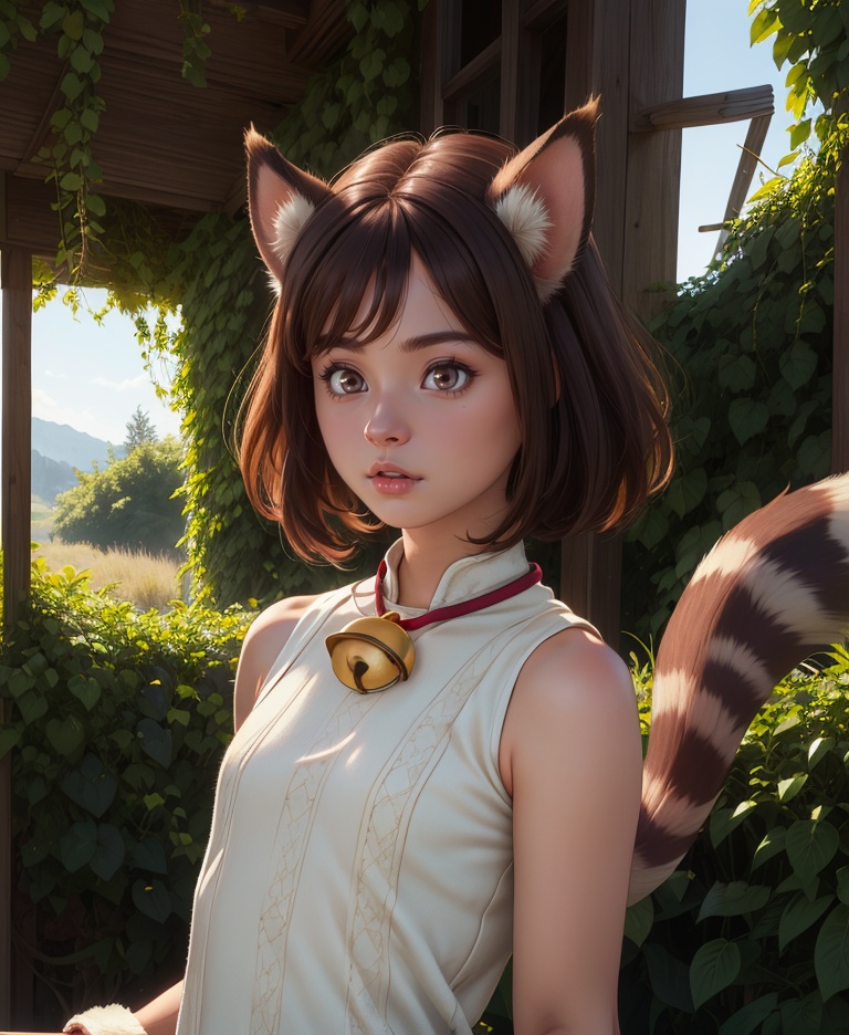 Xiao,  long animal ears,  short brown hair on Tensor.Art
