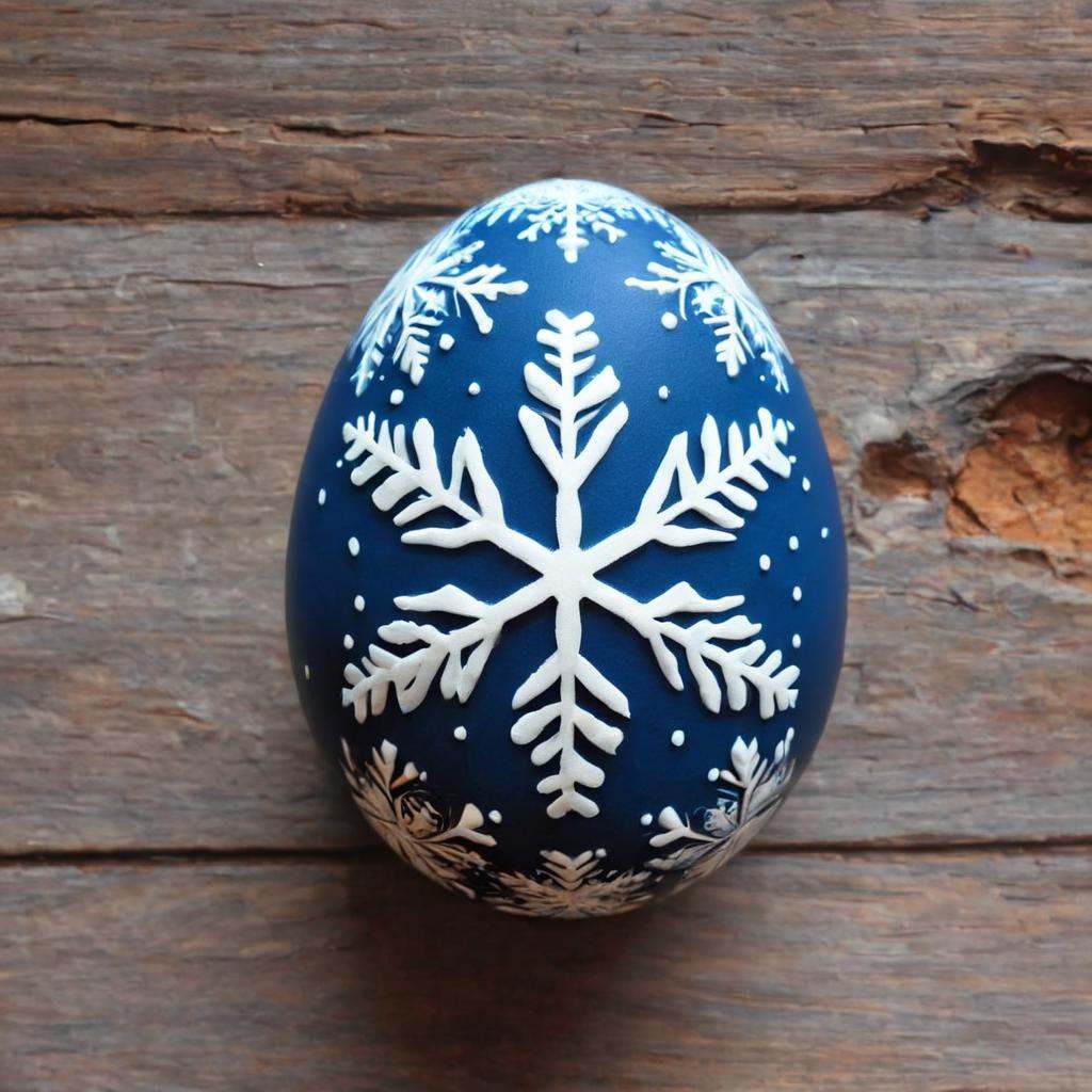 egg,  a snowflake,  winter on Tensor.Art