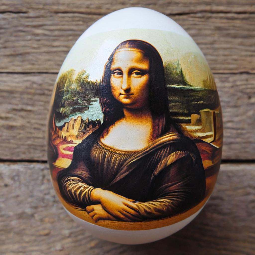 egg,  Leonardo da Vinci - Mona Lisa,  egg-art on Tensor.Art