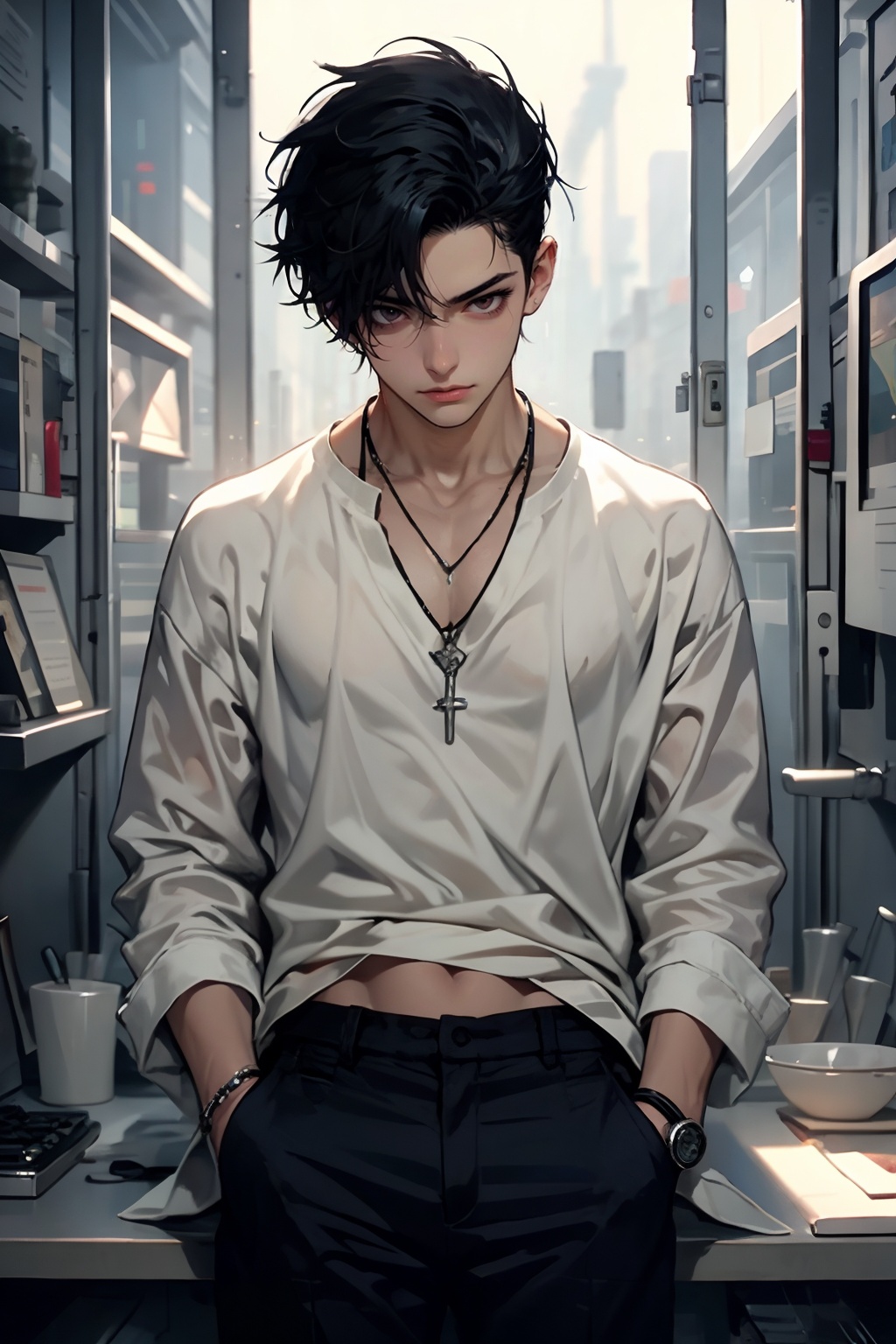 (masterpiece:1.2),best quality,highres,extremely detailed CG,perfect lighting,8k wallpaper,anime,comic,game CG,1boy,<lora:贵族v2.1优化版:0.7>,