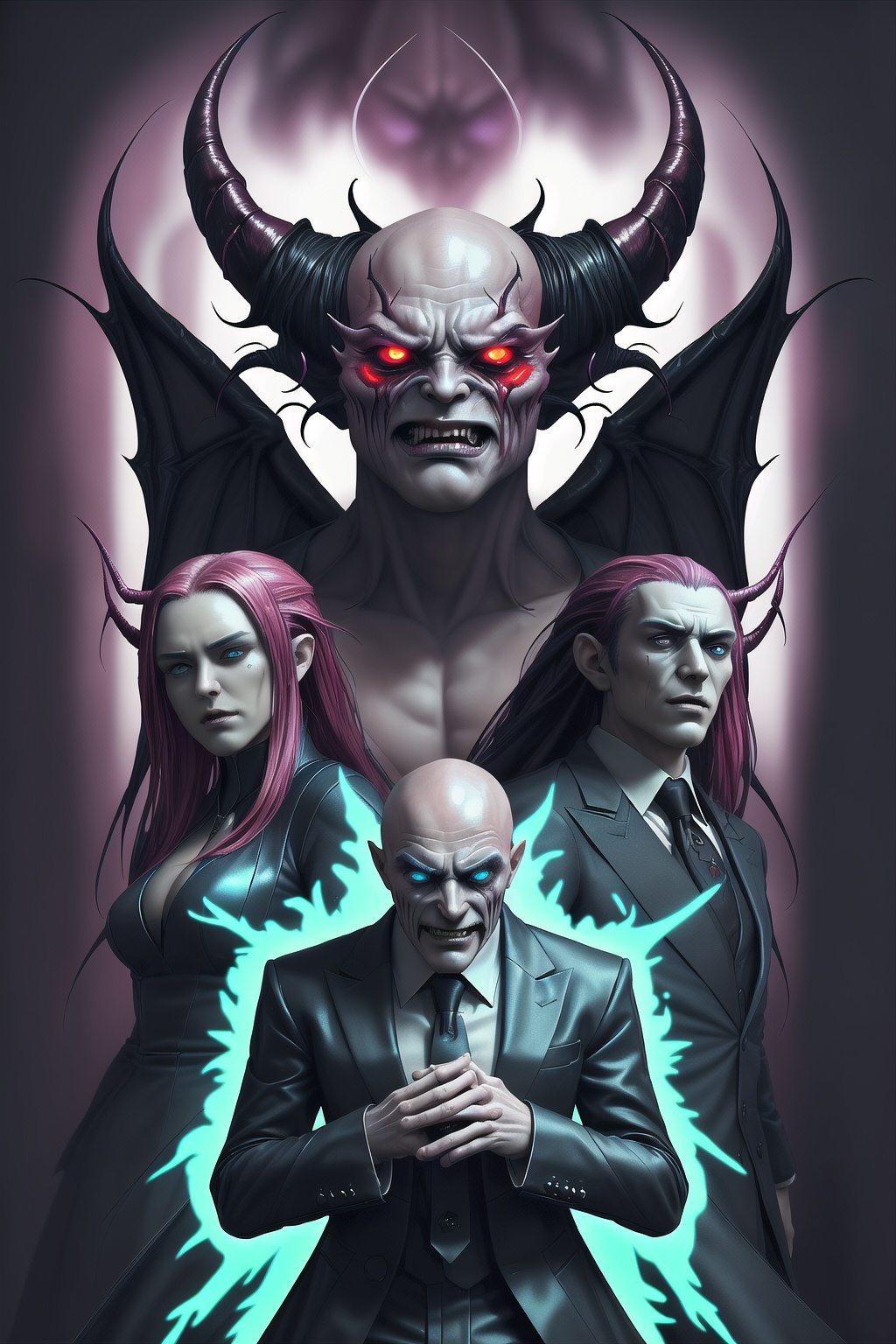 here is a man with a demonic appearance. The reincarnated antagonist,  the final boss. The invincible. This is the kind of...