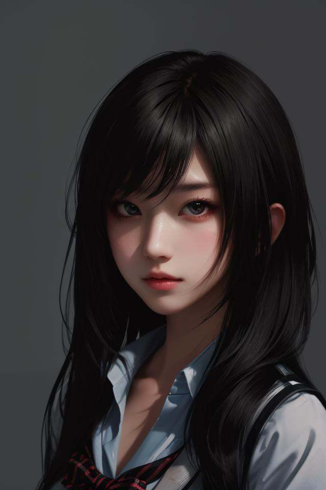 1girl,  solo,  school uniform on Tensor.Art