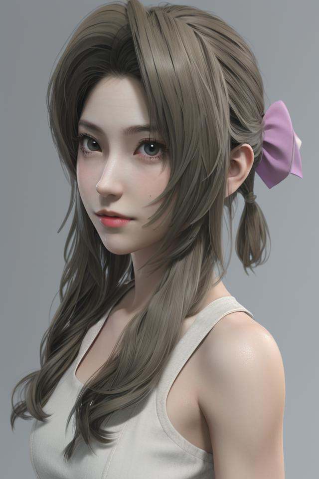 1girl,  aerith gainsborough,  3d on Tensor.Art