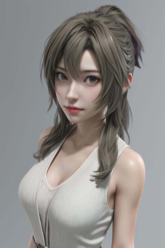 1girl,  aerith gainsborough,  3d on Tensor.Art