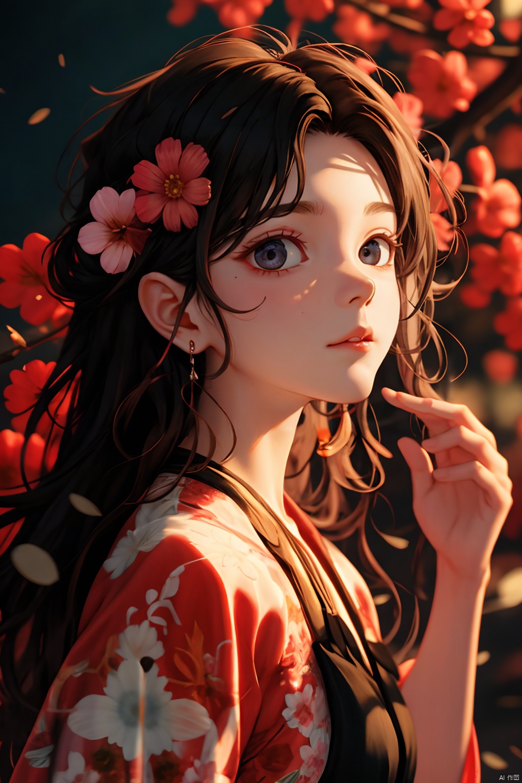  1girl, chinared,moyou, 2.5D
