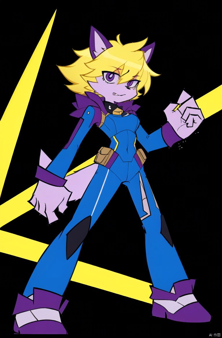  absurdres, highres, ultra detailed, masterpiece, sharp shading,wind,solo,fighting pose,1girl,battle suit,fantasy,galaxy, furry girl,full body