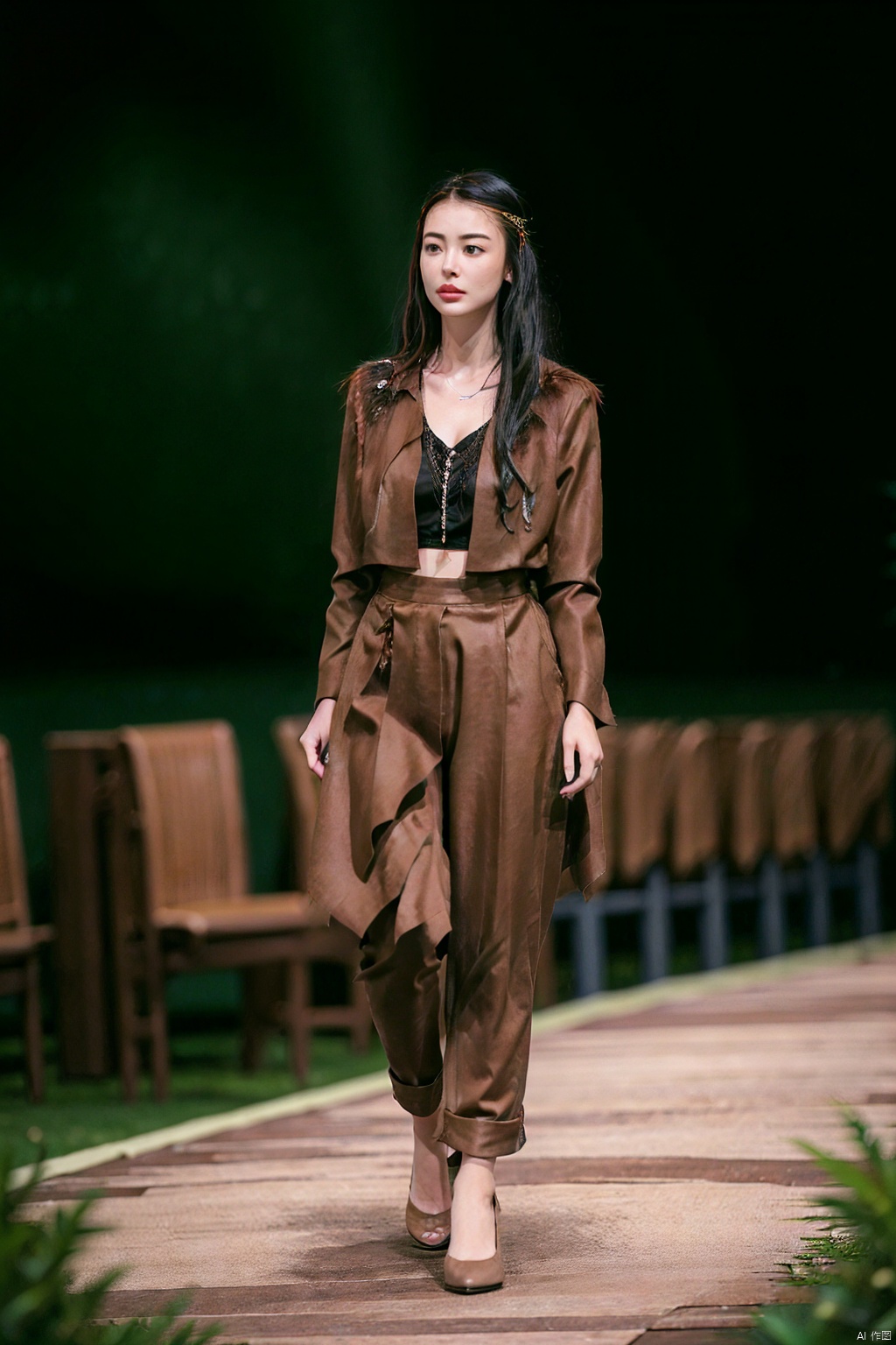 (1girl:1.3), (best quality, masterpiece, ultra high resolution),(photorealistic:1.3), (realistic:1.3), depth of field,(full body:1.2), (outdoors:1.2), (day:1.2), (cinematic lighting:1.2), near,forest