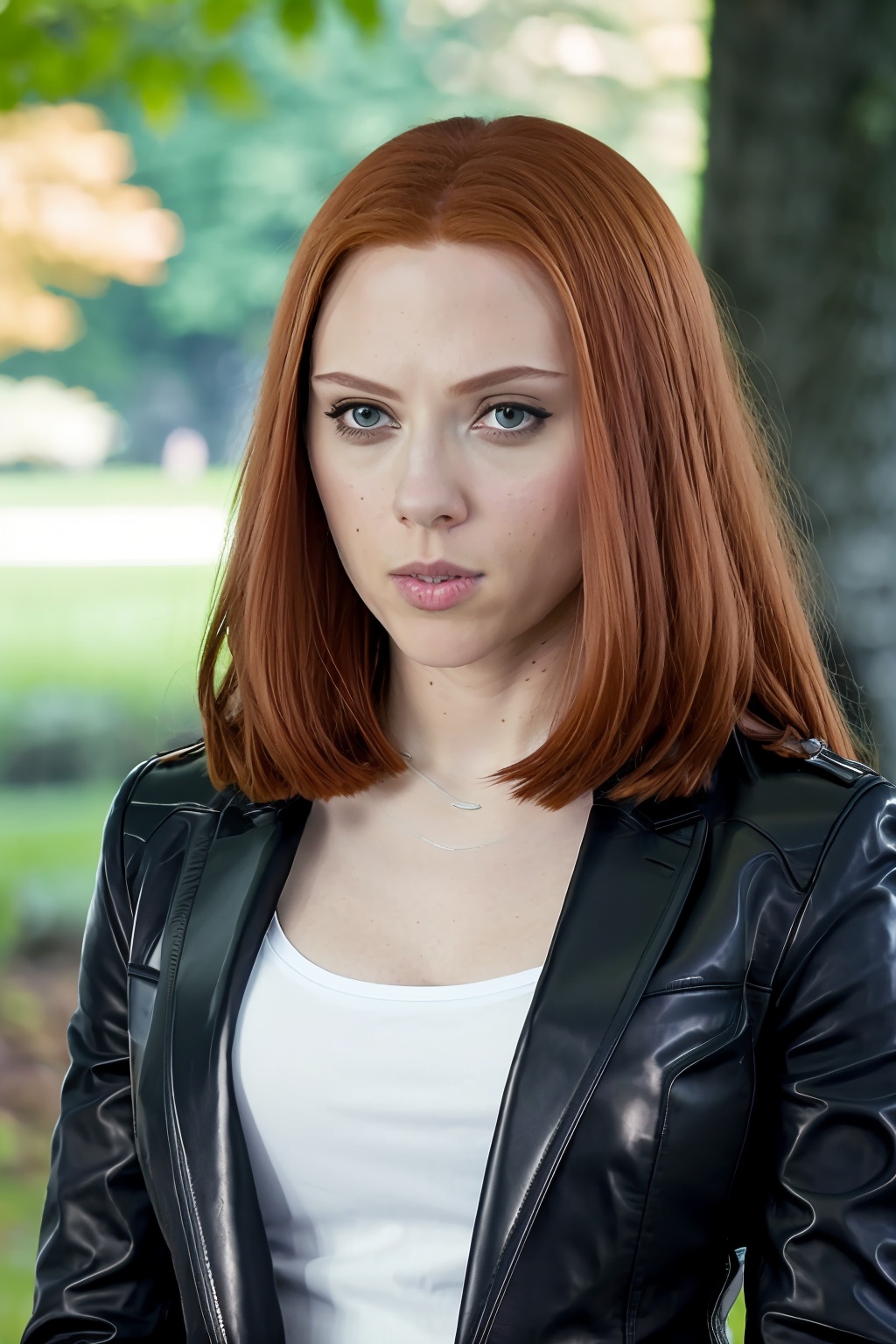 photo of woman,  blackwidow,  ginger hair on Tensor.Art