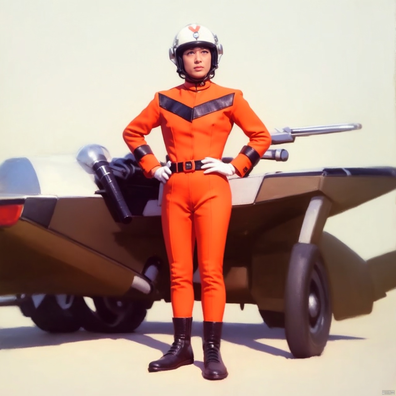  (masterpiece:1.3), (the best quality:1.2), (super fine illustrations:1.2), (Masterpiece), high quality, high detail,((white background:1.2)), looking at viewer, (SOLO:1.4),outline,,simple background, belt buckle,ray gun,gun,buckle,collar, choker,belt,boots,emblem,military uniform,logo,pants,armor,uniform,bodysuit,choker,belt pouch, jacket, collar, helmet, gloves, fingerless gloves, belt, logo,orange_bodysuit,military_uniform,helmet,belt,mat_style,white_gloves,uniform
