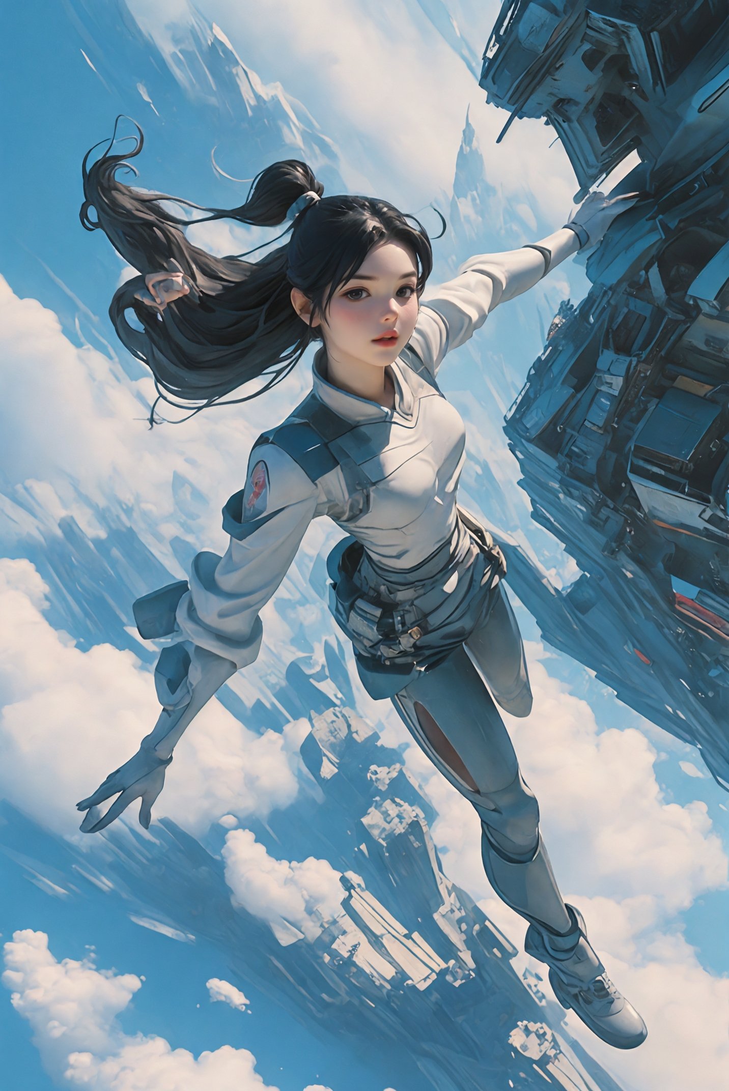 xuer flies over,  1girl, on Tensor.Art
