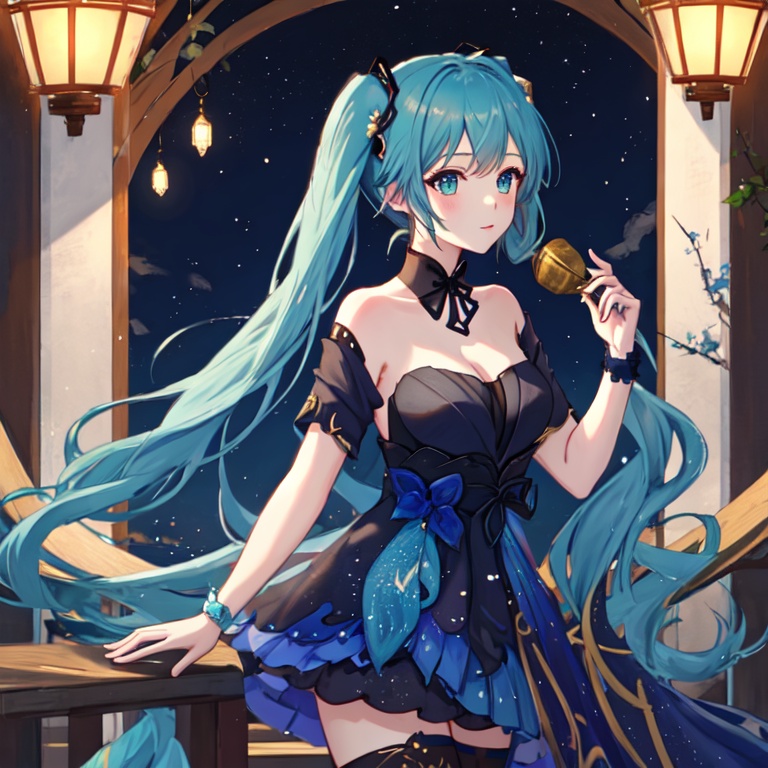 MIKU,  keqing \(opulent splendor\),  1girl on Tensor.Art