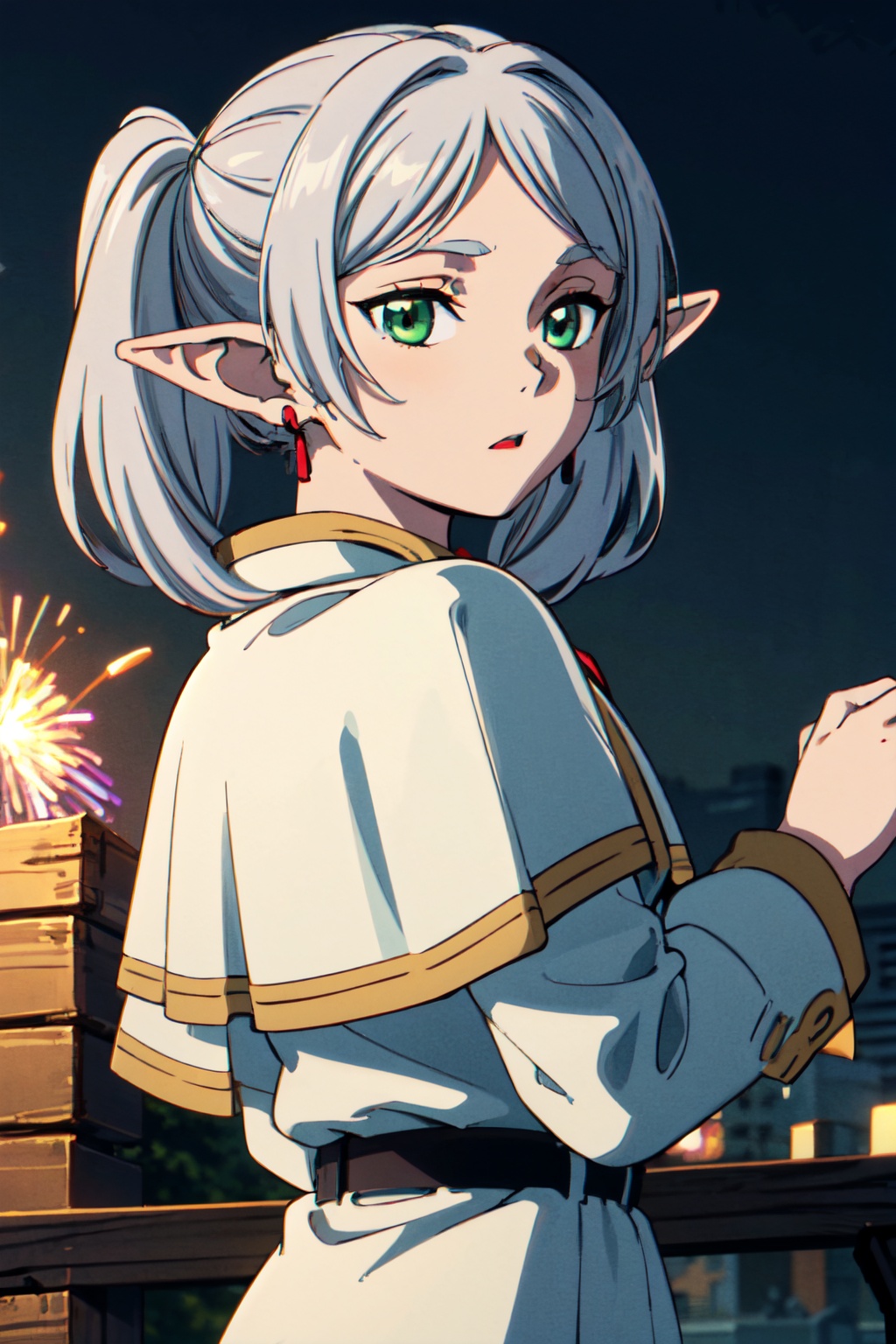 frieren_wz,  medium twintails,  silver hair on Tensor.Art