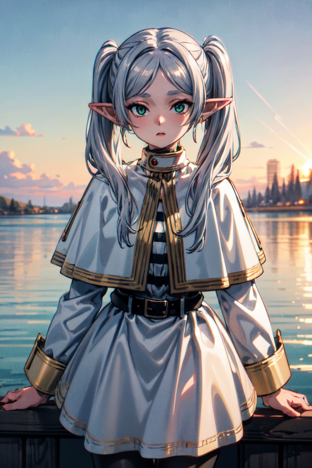 frieren_wz,  medium twintails,  silver hair on Tensor.Art