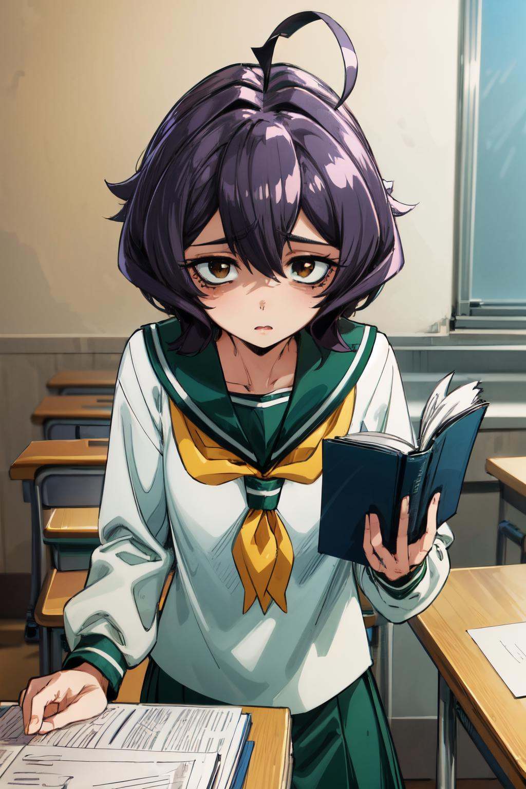 utena1_wz,  short hair,  purple hair on Tensor.Art