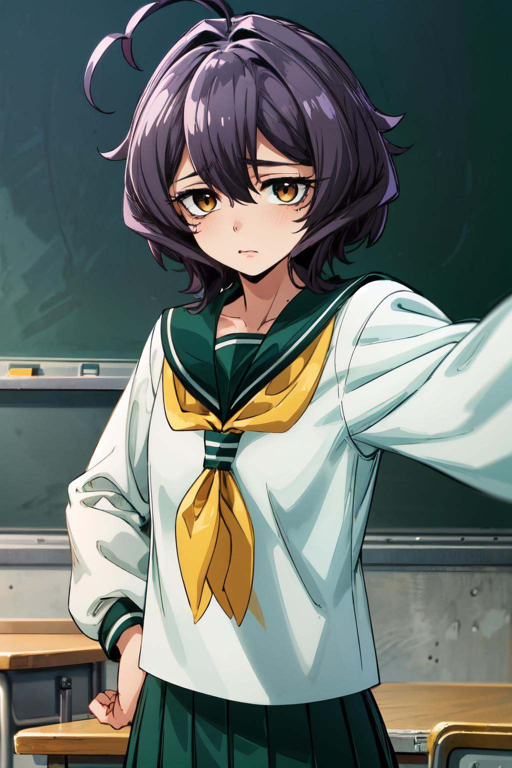 utena1_wz,  short hair,  purple hair on Tensor.Art