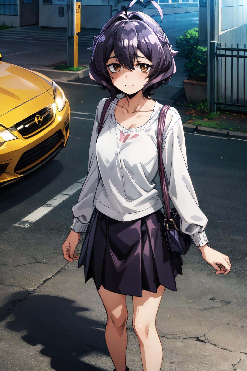 utena1_wz,  short hair,  purple hair on Tensor.Art