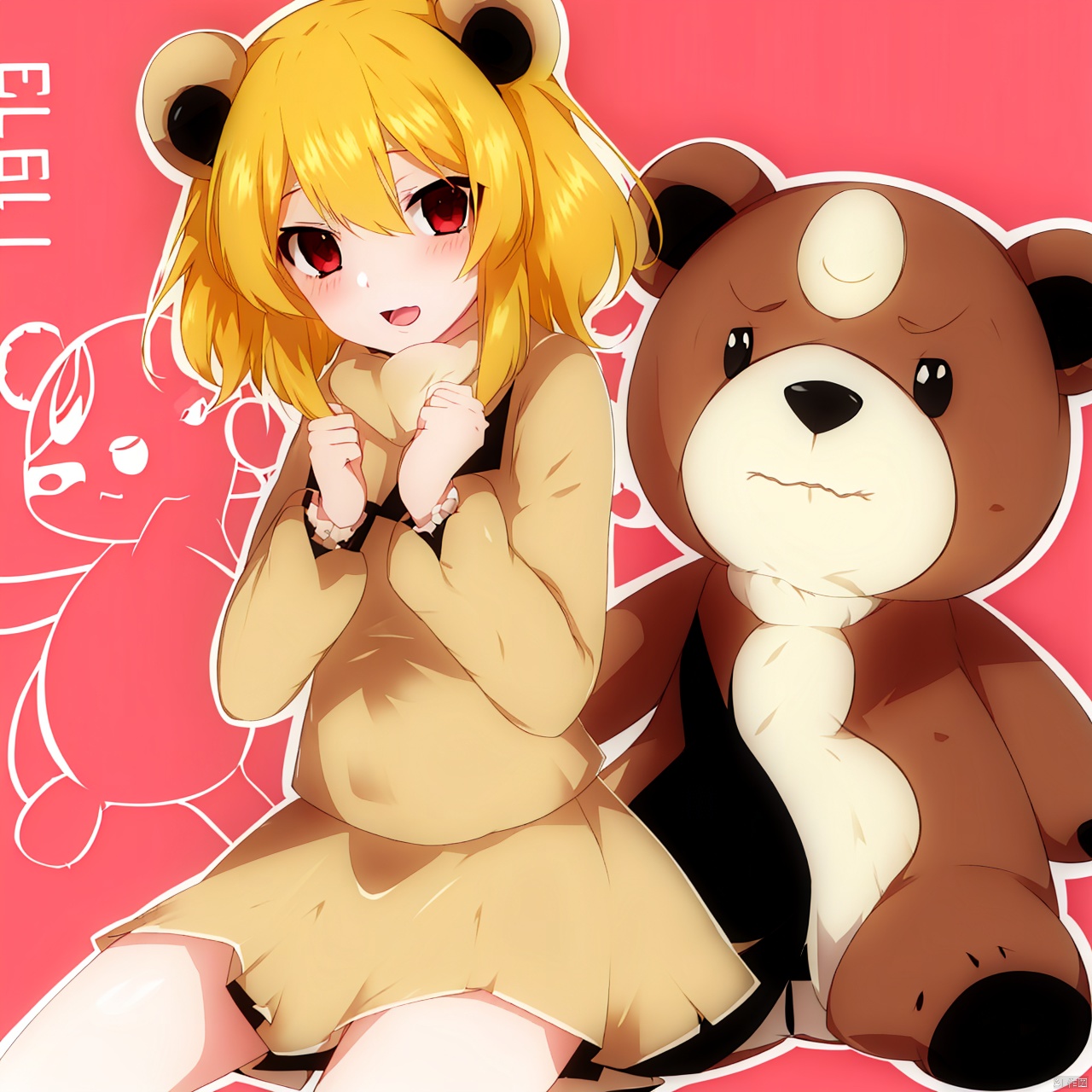  masterpiece,best quality,1girl,loli,Pokemon personification,Bear,