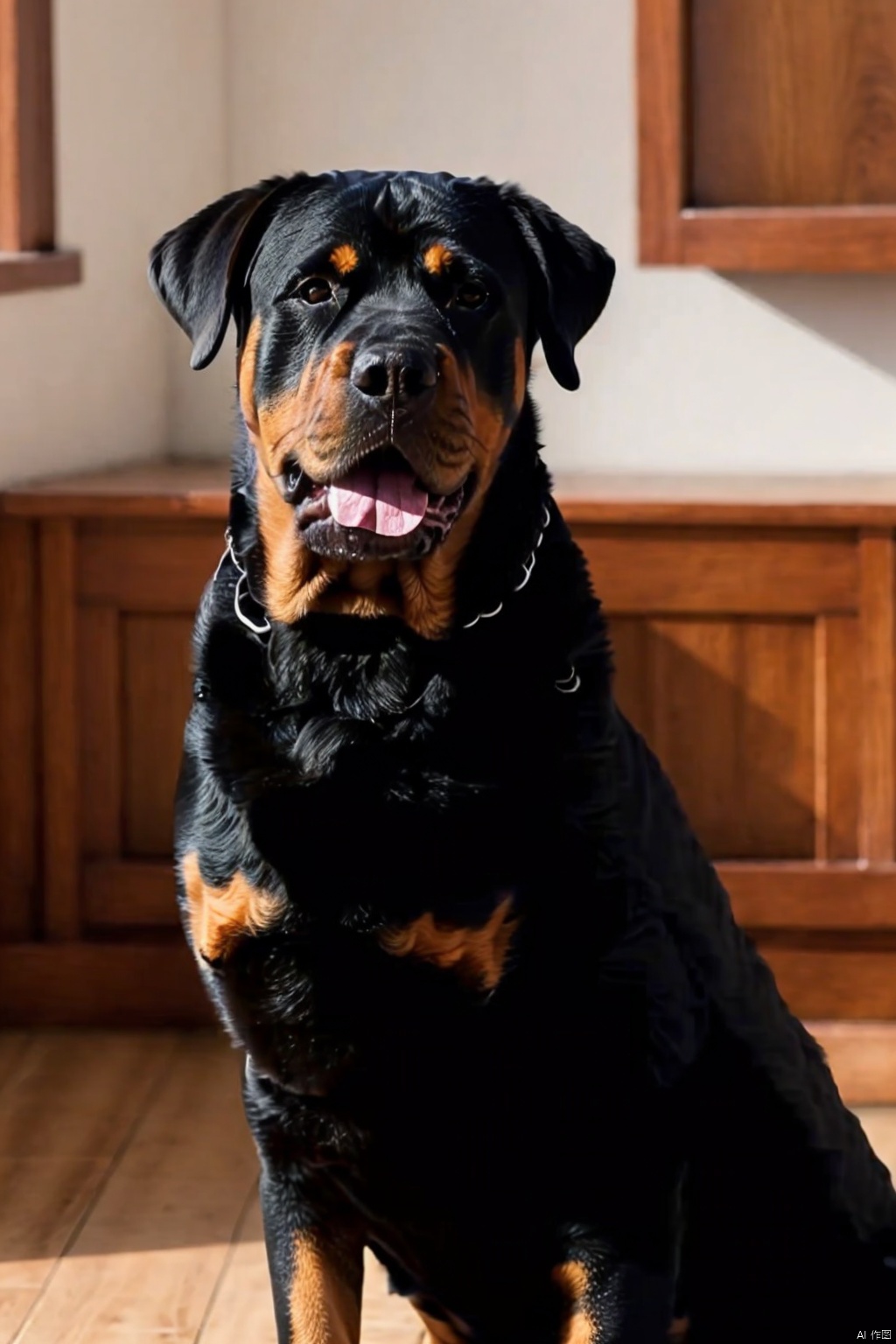  absurdres,absurdres,realistic,(full_shot:1.8), solo, , Dog_Rottweiler