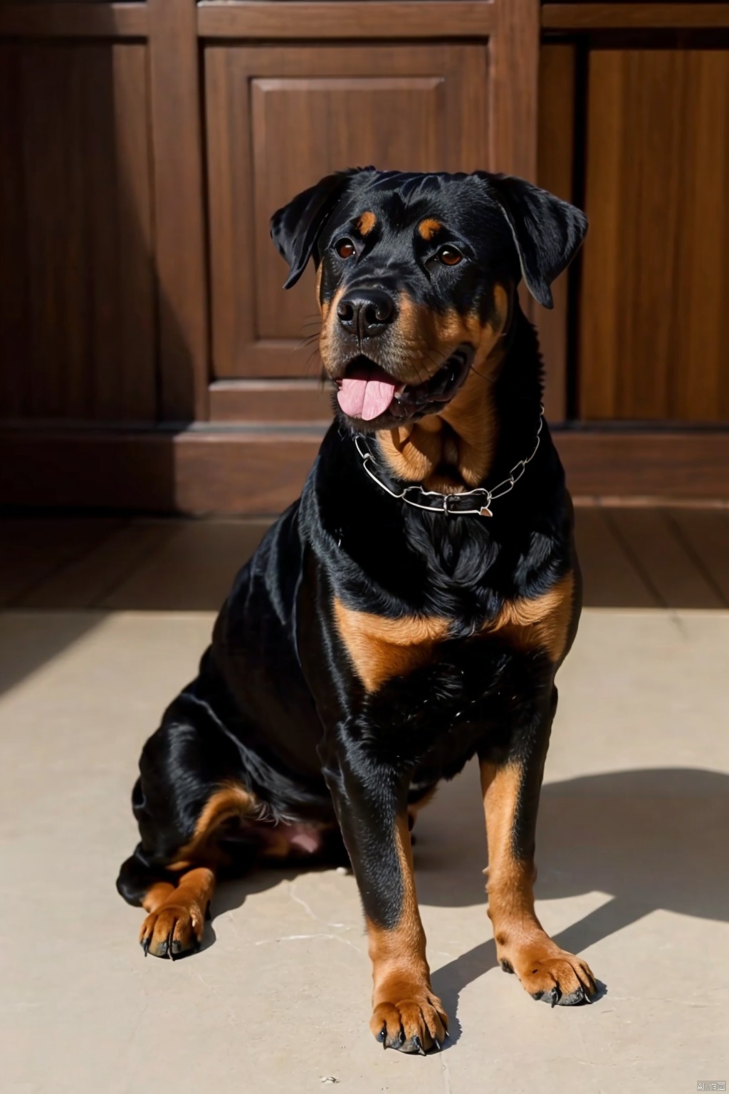  absurdres,absurdres,realistic,(full_shot:1.8), solo, , Dog_Rottweiler